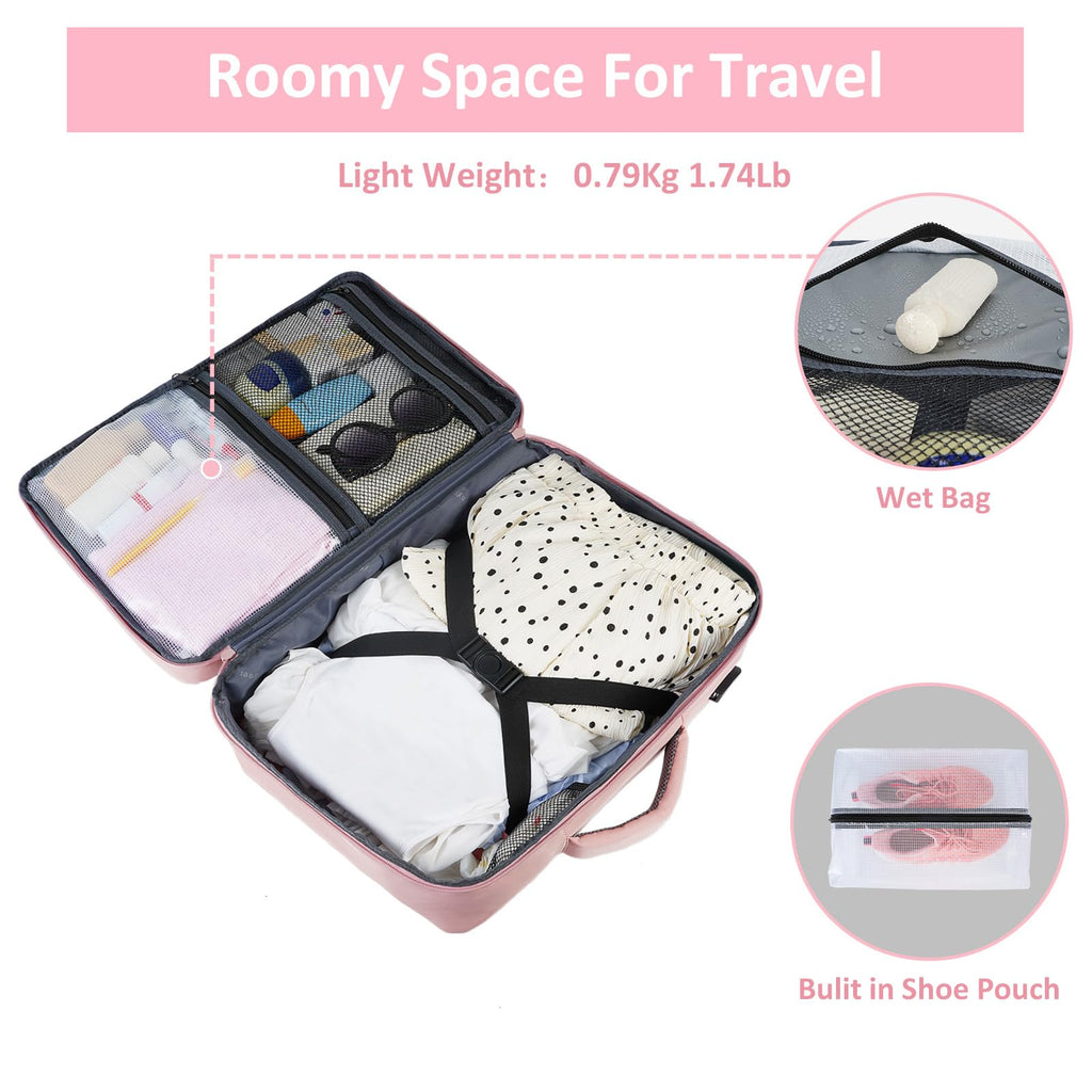 Taygeer Travel Backpack for Women, 15.6" Laptop, Pink