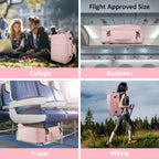 Taygeer Travel Backpack for Women, 15.6" Laptop, Pink