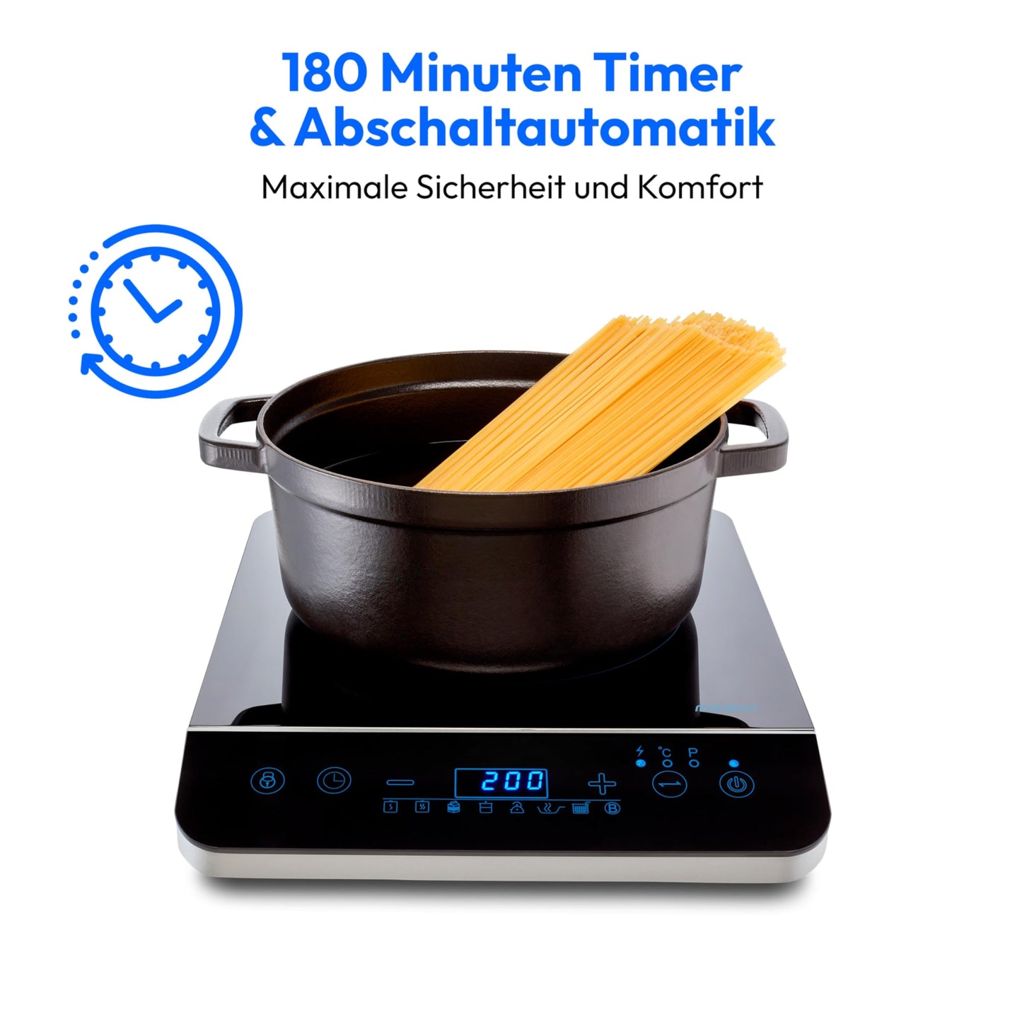 MEDION Induktionskochplatte 2000W mit LED Display