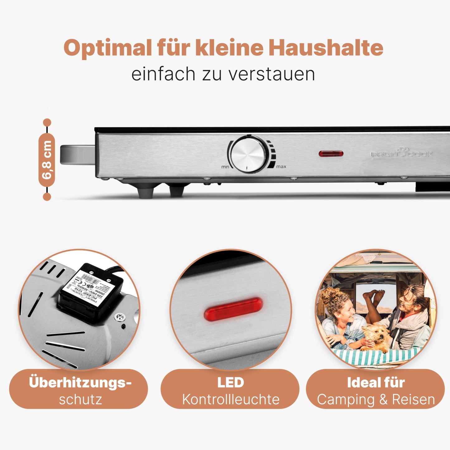 ProfiCook Infrarot Doppelkochplatte 2800W