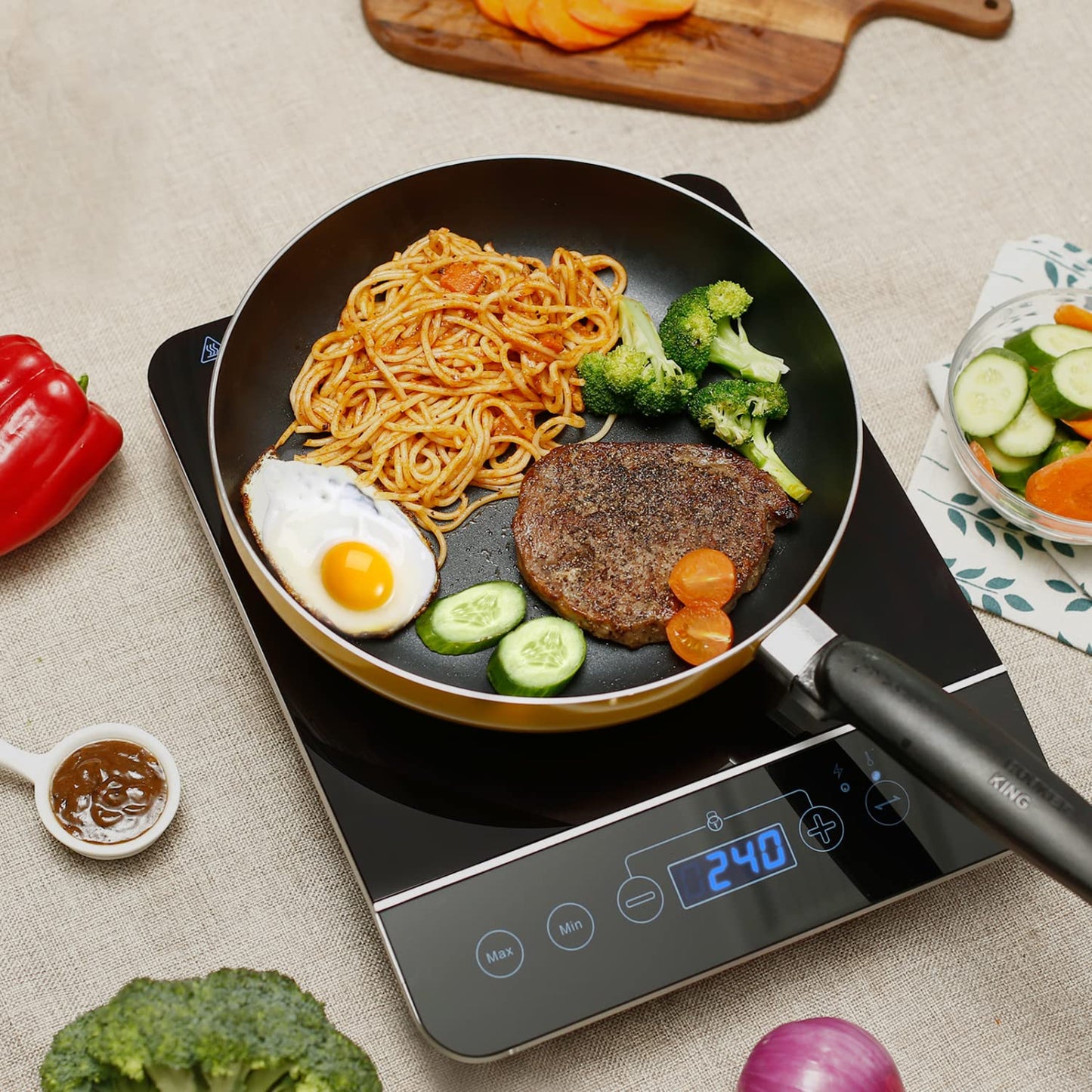 Aigostar Bluefire Induktionskochfeld 2000W Schwarz